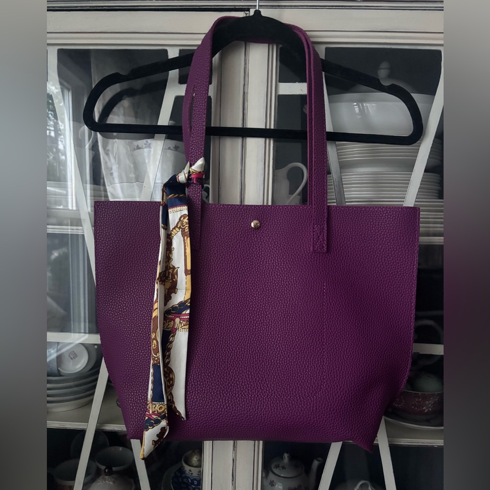 Faux Pebble Leather Shoulder Bag